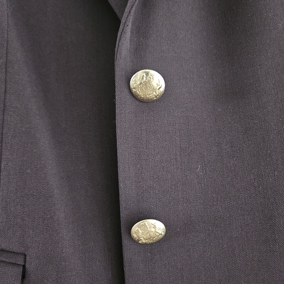 J. Crew Dark Brown Blazer with Gold Buttons Schoolboy Mercantile - Picture 2 of 7